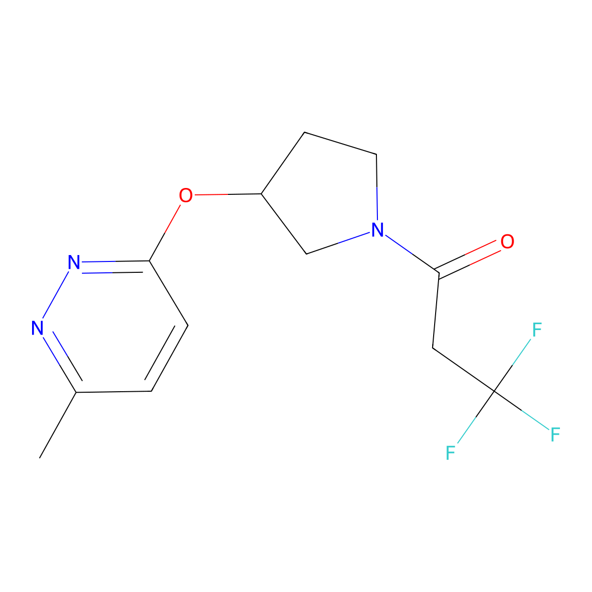 3,3,3-Trifluoro-1-{3-[(6-methylpyridazin-3-yl)oxy]pyrrolidin-1-yl}propan-1-one molecular structure, CAS 2034501-62-5