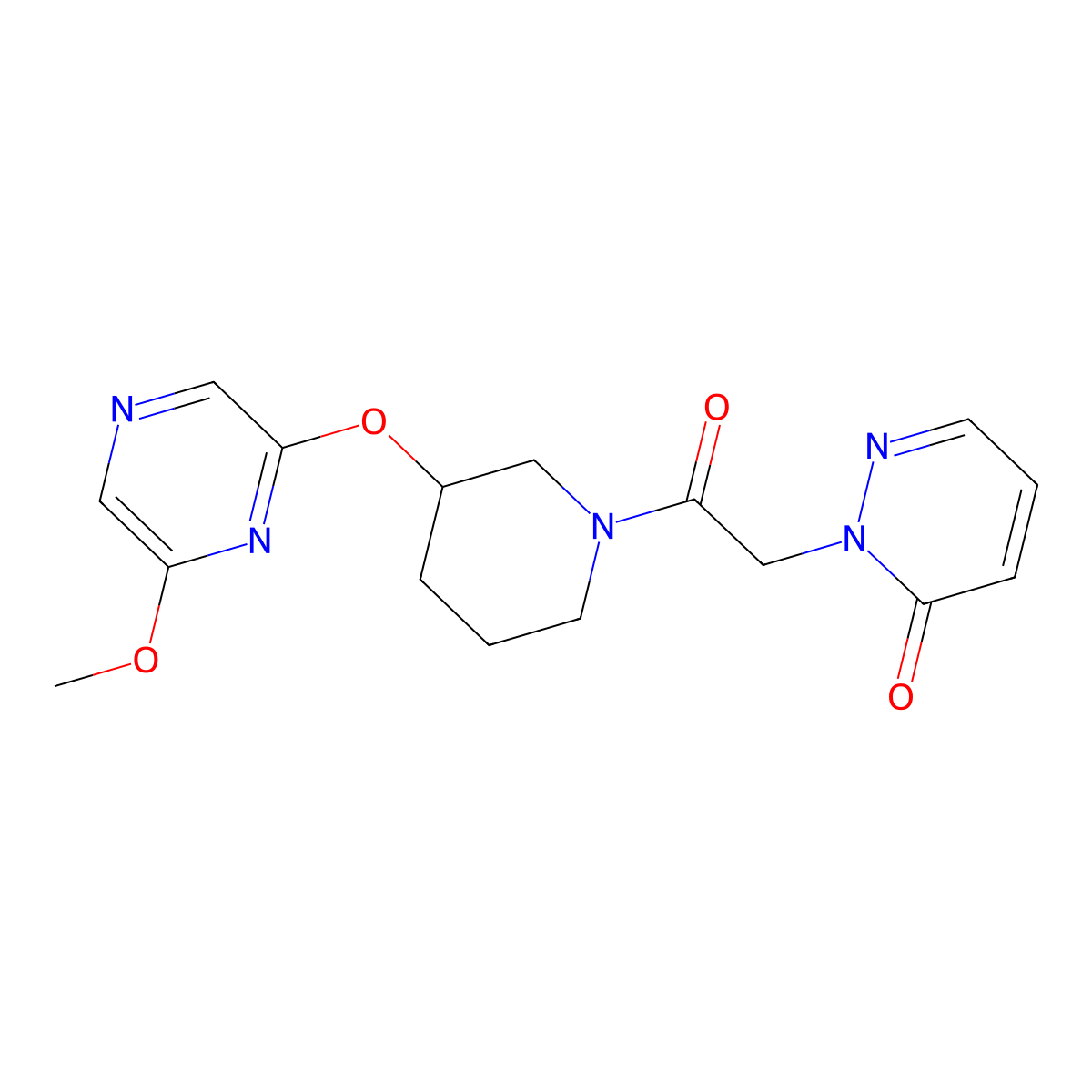 2-(2-(3-((6-methoxypyrazin-2-yl)oxy)piperidin-1-yl)-2-oxoethyl)pyridazin-3(2H)-one molecular structure, CAS 2034501-70-5