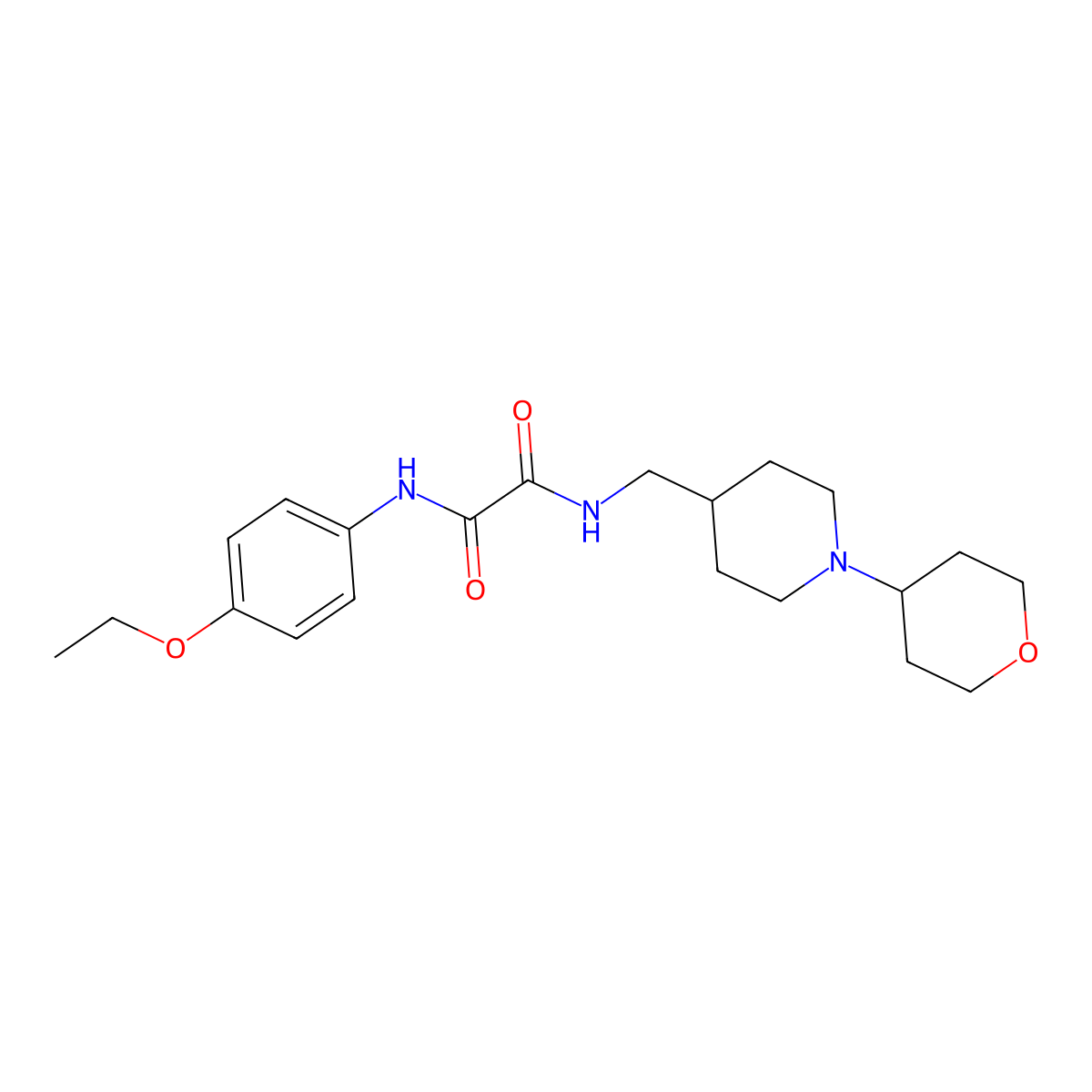 N1-(4-ethoxyphenyl)-N2-((1-(tetrahydro-2H-pyran-4-yl)piperidin-4-yl)methyl)oxalamide molecular structure, CAS 2034501-71-6