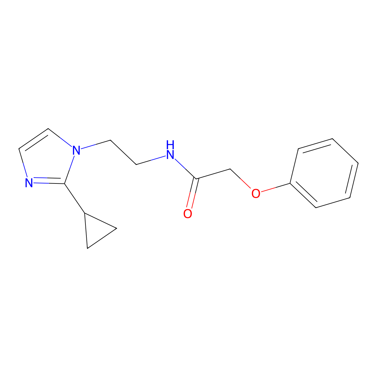 N-(2-(2-cyclopropyl-1H-imidazol-1-yl)ethyl)-2-phenoxyacetamide molecular structure, CAS 2034501-81-8