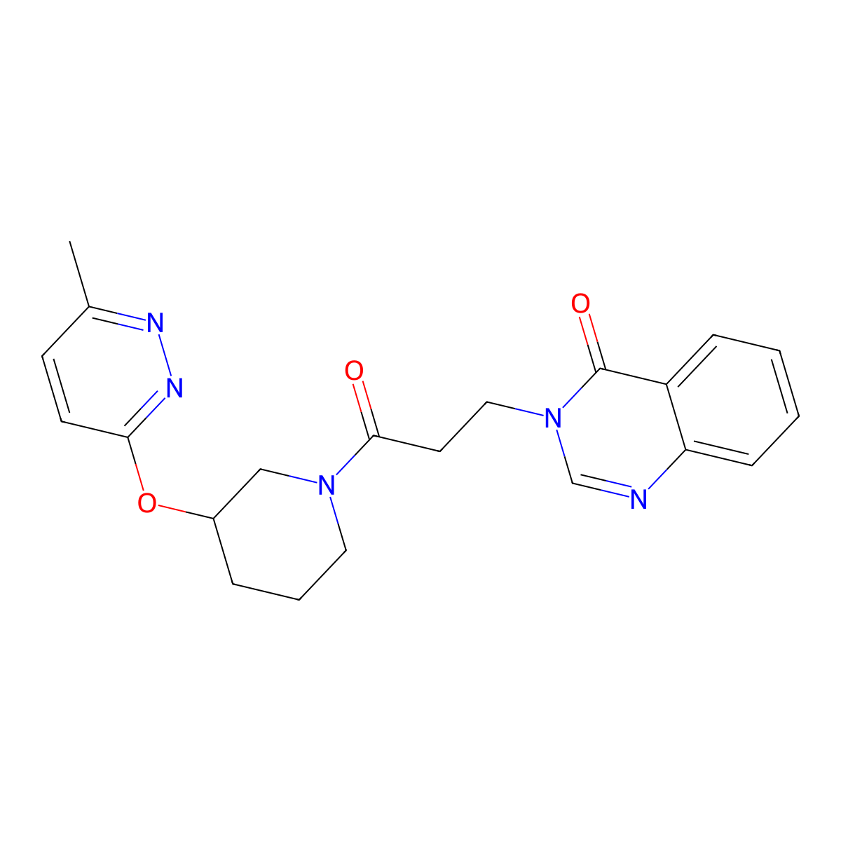 3-(3-(3-((6-methylpyridazin-3-yl)oxy)piperidin-1-yl)-3-oxopropyl)quinazolin-4(3H)-one molecular structure, CAS 2034502-08-2