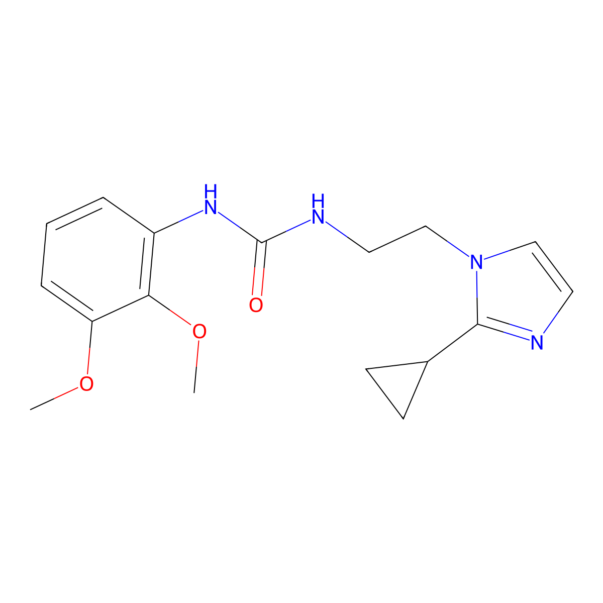 1-(2-(2-cyclopropyl-1H-imidazol-1-yl)ethyl)-3-(2,3-dimethoxyphenyl)urea molecular structure, CAS 2034502-23-1