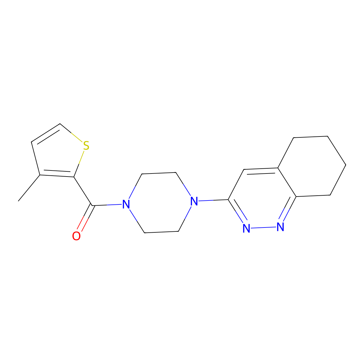 (3-Methylthiophen-2-yl)(4-(5,6,7,8-tetrahydrocinnolin-3-yl)piperazin-1-yl)methanone molecular structure, CAS 2034502-78-6