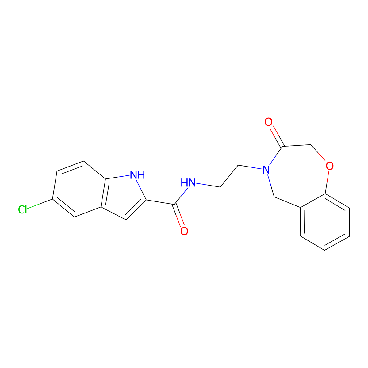 5-chloro-N-(2-(3-oxo-2,3-dihydrobenzo[f][1,4]oxazepin-4(5H)-yl)ethyl)-1H-indole-2-carboxamide molecular structure, CAS 2034503-09-6
