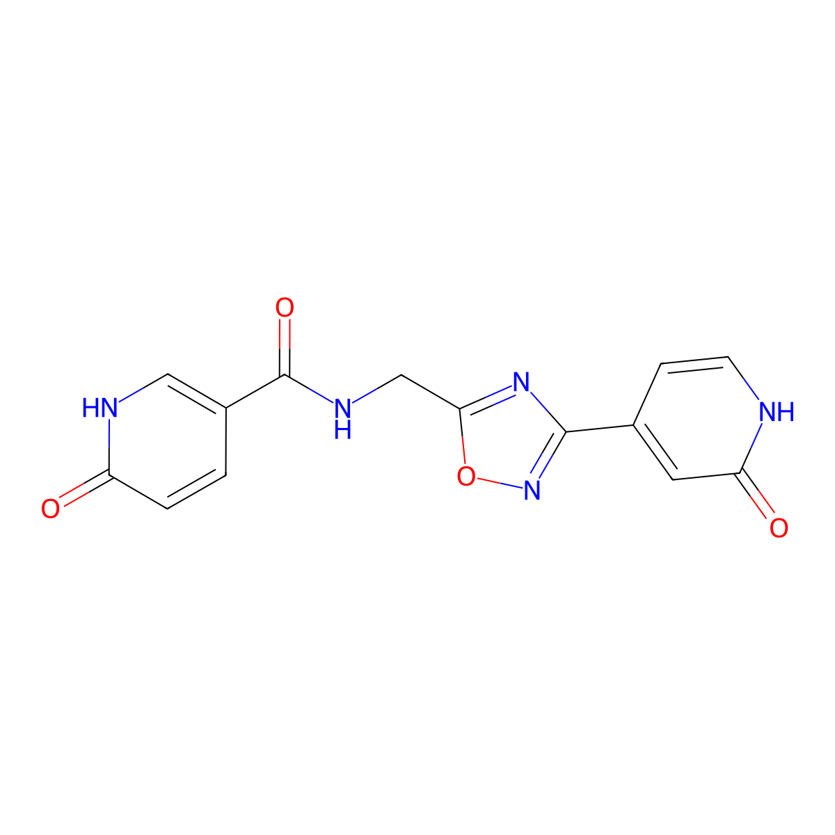 6-oxo-N-((3-(2-oxo-1,2-dihydropyridin-4-yl)-1,2,4-oxadiazol-5-yl)methyl)-1,6-dihydropyridine-3-carboxamide molecular structure, CAS 2034503-68-7