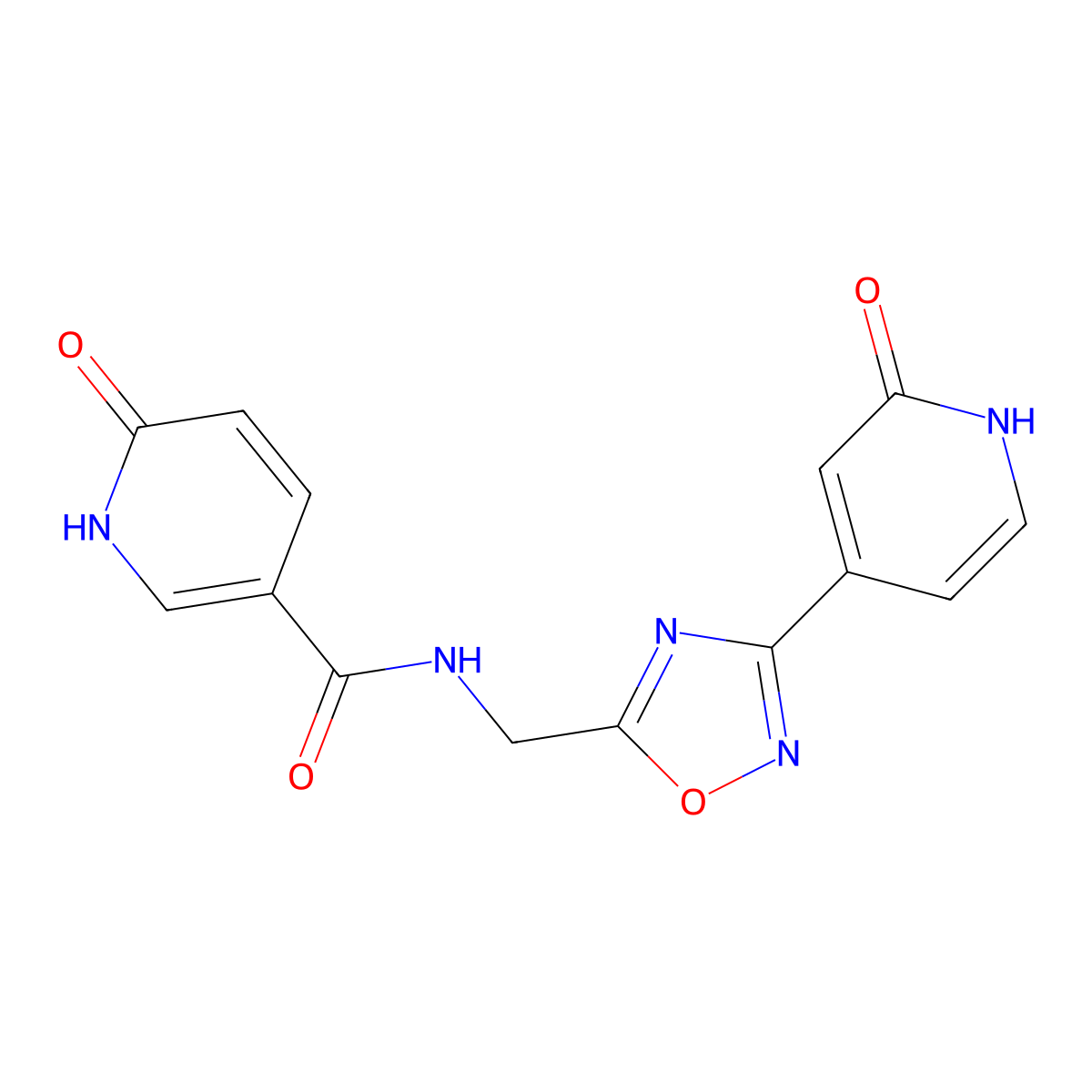 6-oxo-N-((3-(2-oxo-1,2-dihydropyridin-4-yl)-1,2,4-oxadiazol-5-yl)methyl)-1,6-dihydropyridine-3-carboxamide molecular structure, CAS 2034503-68-7