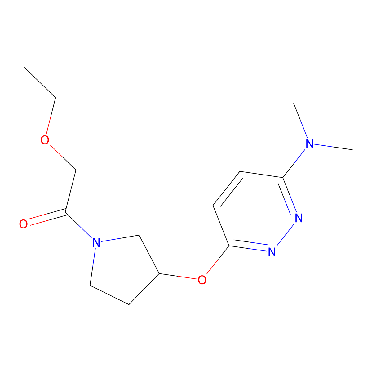 1-(3-((6-(Dimethylamino)pyridazin-3-yl)oxy)pyrrolidin-1-yl)-2-ethoxyethanone molecular structure, CAS 2034503-93-8