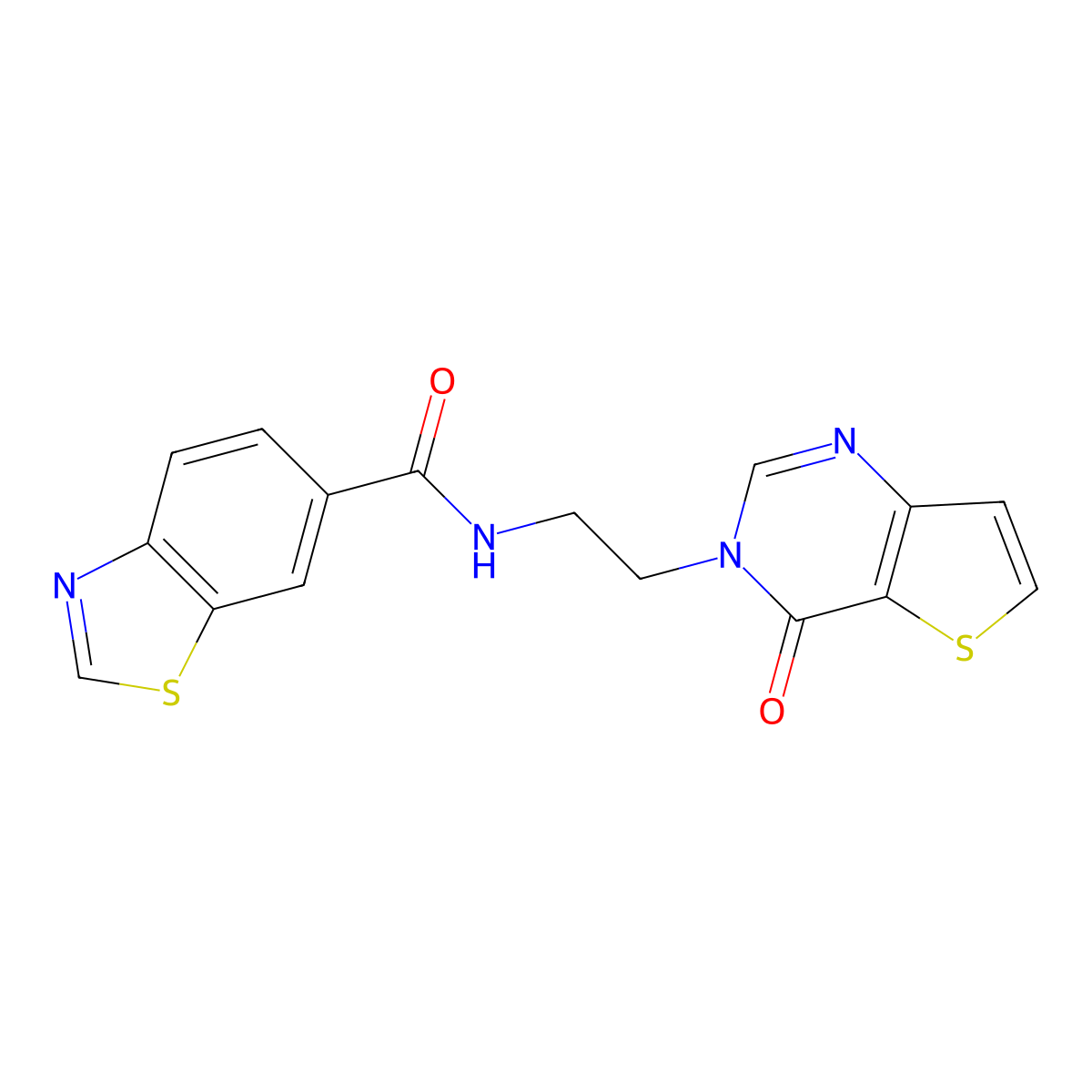 N-(2-(4-oxothieno[3,2-d]pyrimidin-3(4H)-yl)ethyl)benzo[d]thiazole-6-carboxamide molecular structure, CAS 2034504-03-3