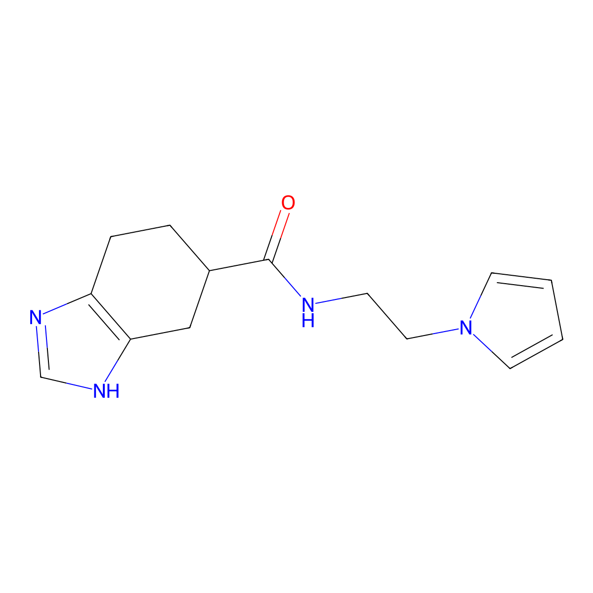 N-(2-(1H-pyrrol-1-yl)ethyl)-4,5,6,7-tetrahydro-1H-benzo[d]imidazole-5-carboxamide molecular structure, CAS 2034504-05-5