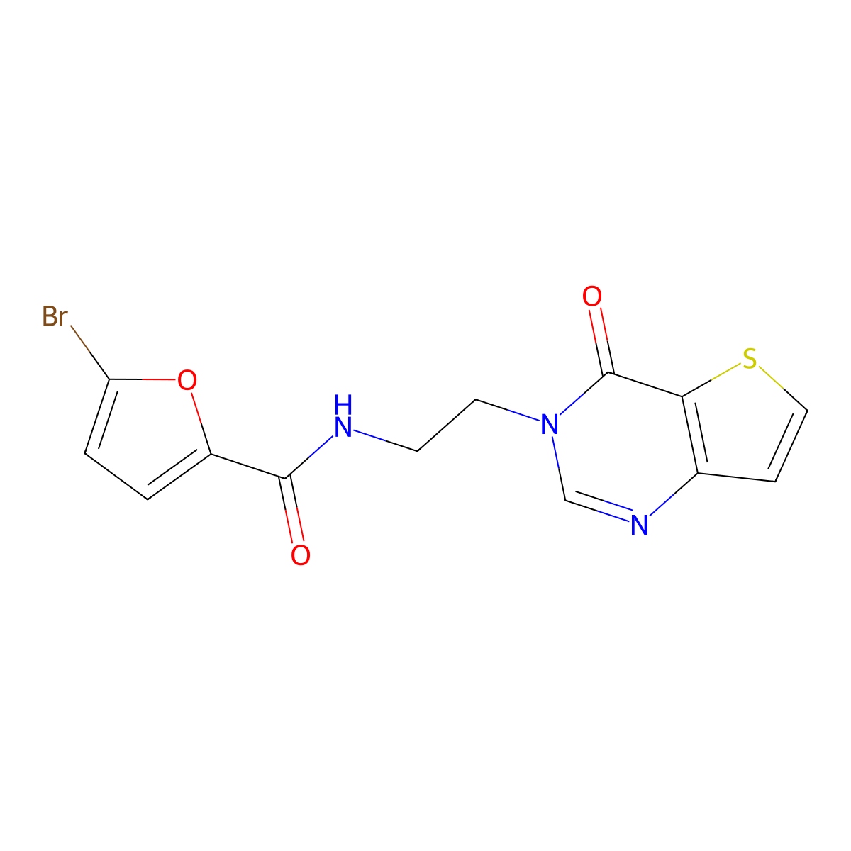 5-bromo-N-(2-(4-oxothieno[3,2-d]pyrimidin-3(4H)-yl)ethyl)furan-2-carboxamide molecular structure, CAS 2034504-31-7
