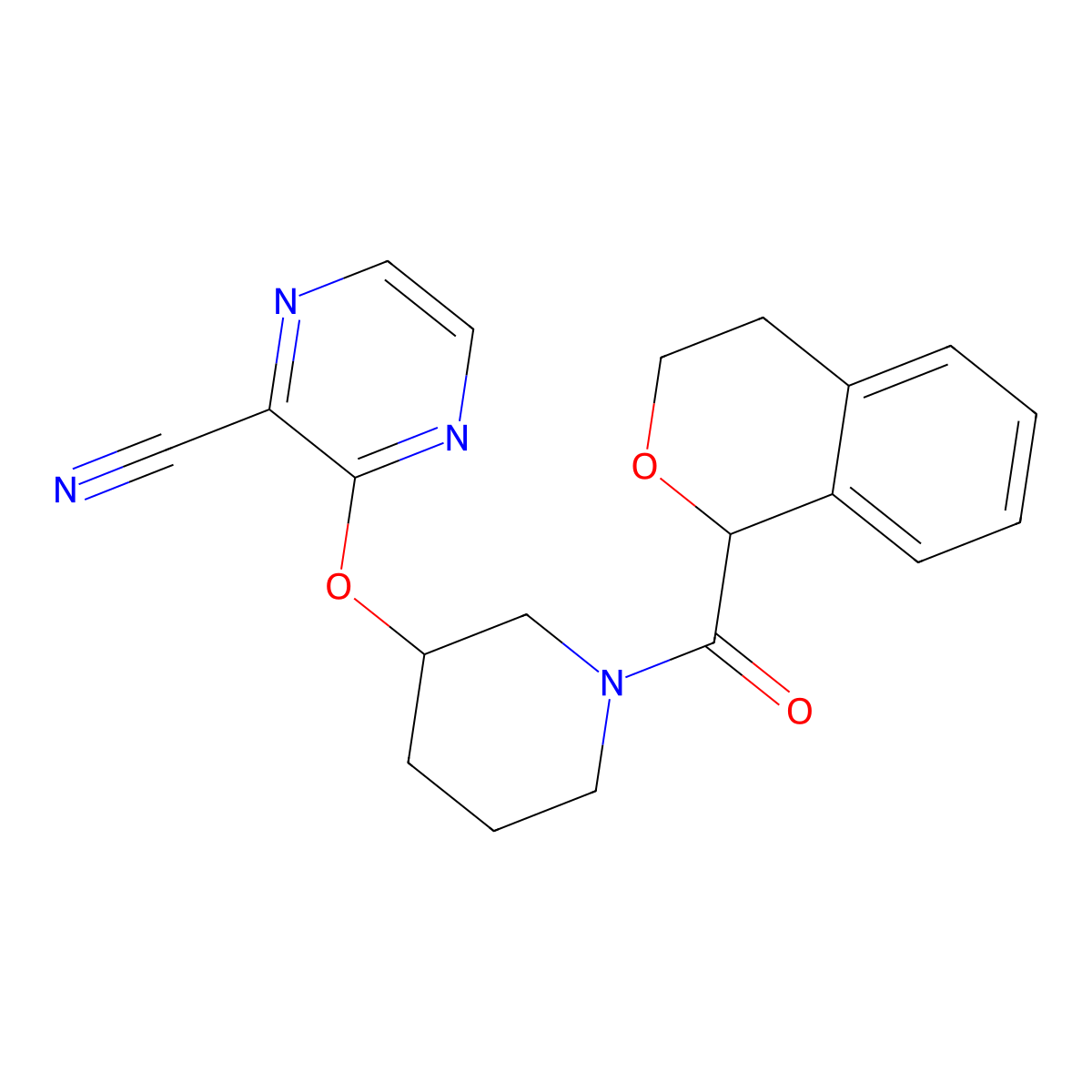 3-((1-(Isochroman-1-carbonyl)piperidin-3-yl)oxy)pyrazine-2-carbonitrile molecular structure, CAS 2034504-38-4