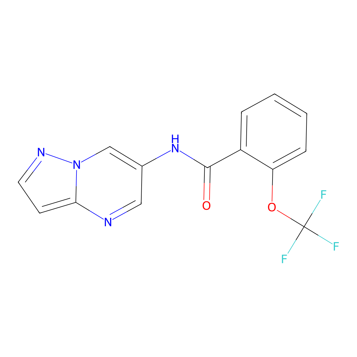 N-{pyrazolo[1,5-a]pyrimidin-6-yl}-2-(trifluoromethoxy)benzamide molecular structure, CAS 2034504-48-6