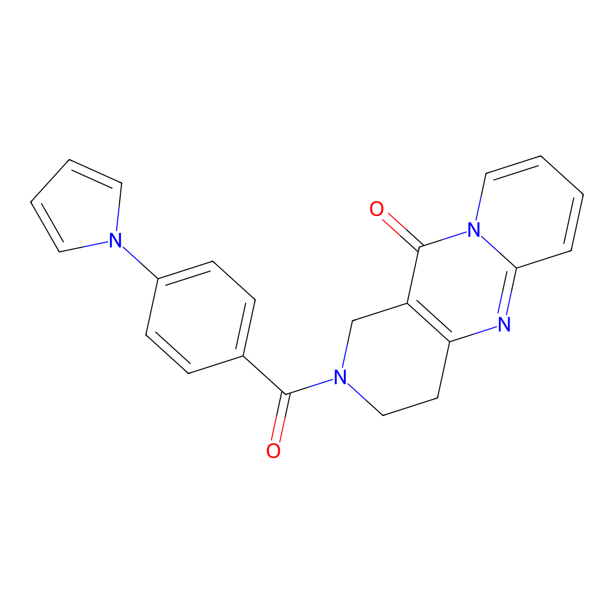 5-[4-(1H-pyrrol-1-yl)benzoyl]-1,5,9-triazatricyclo[8.4.0.0^{3,8}]tetradeca-3(8),9,11,13-tetraen-2-one molecular structure, CAS 2034504-60-2