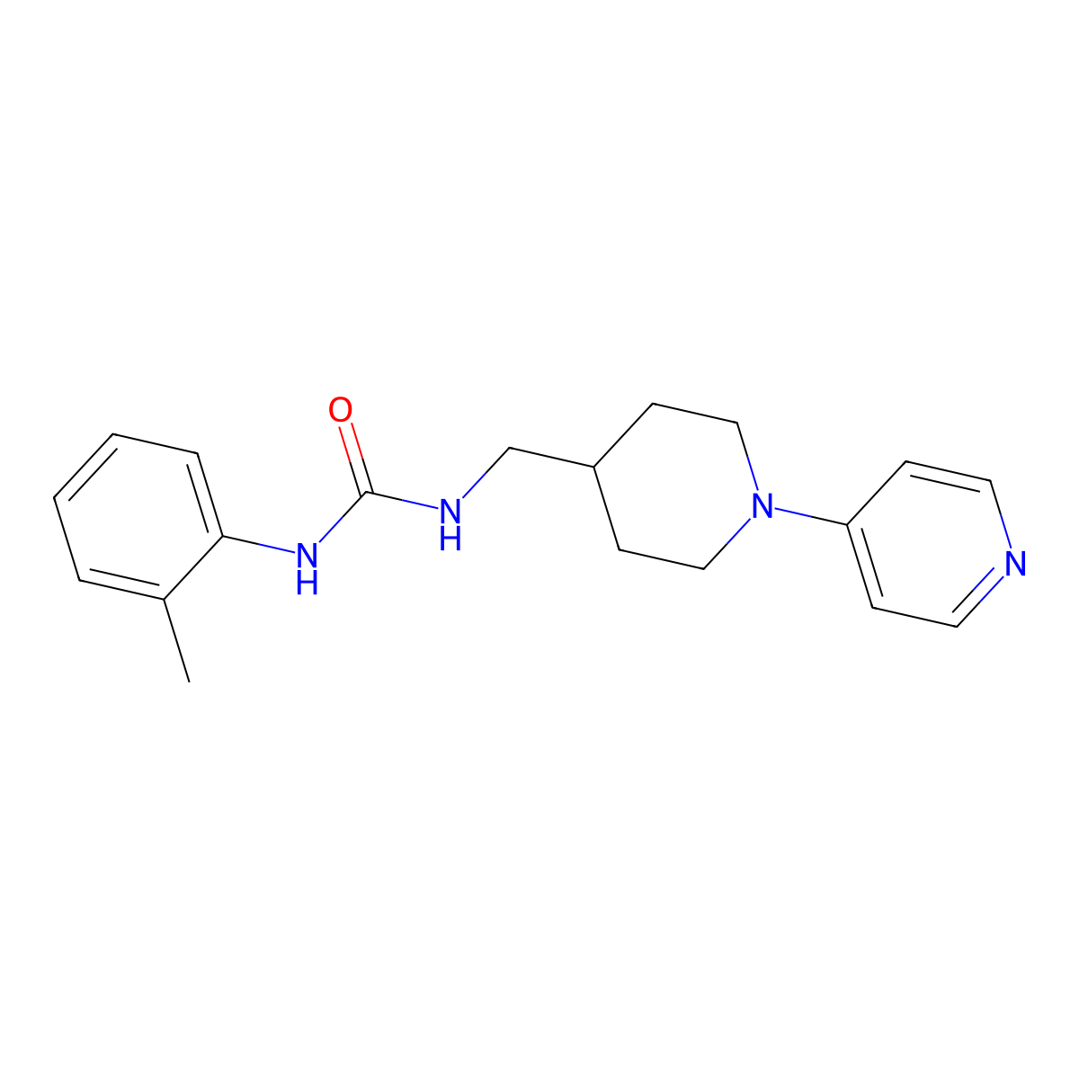 1-((1-(Pyridin-4-yl)piperidin-4-yl)methyl)-3-(o-tolyl)urea molecular structure, CAS 2034504-62-4
