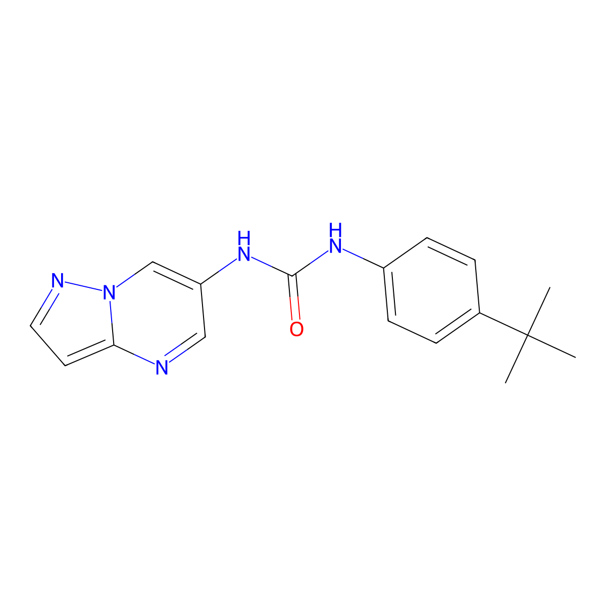 1-(4-(Tert-butyl)phenyl)-3-(pyrazolo[1,5-a]pyrimidin-6-yl)urea molecular structure, CAS 2034504-73-7