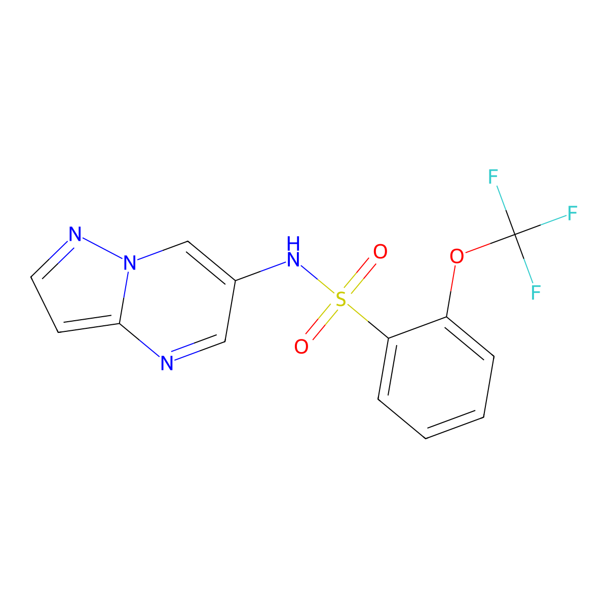 N-(pyrazolo[1,5-a]pyrimidin-6-yl)-2-(trifluoromethoxy)benzenesulfonamide molecular structure, CAS 2034505-04-7