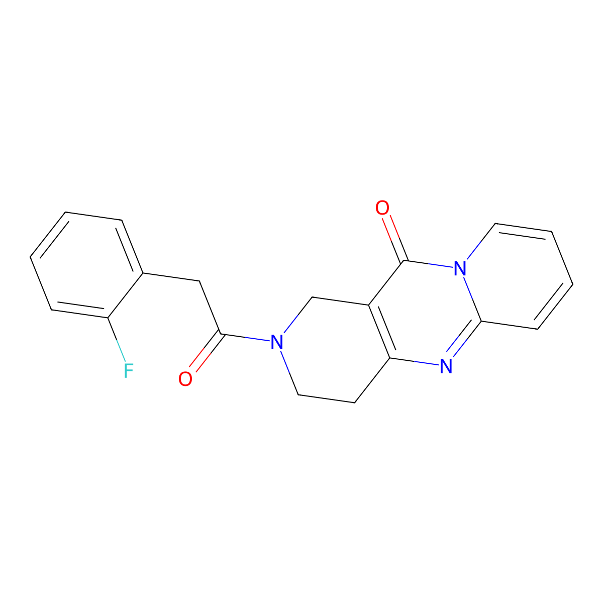 5-[2-(2-Fluorophenyl)acetyl]-1,5,9-triazatricyclo[8.4.0.0^{3,8}]tetradeca-3(8),9,11,13-tetraen-2-one molecular structure, CAS 2034505-12-7