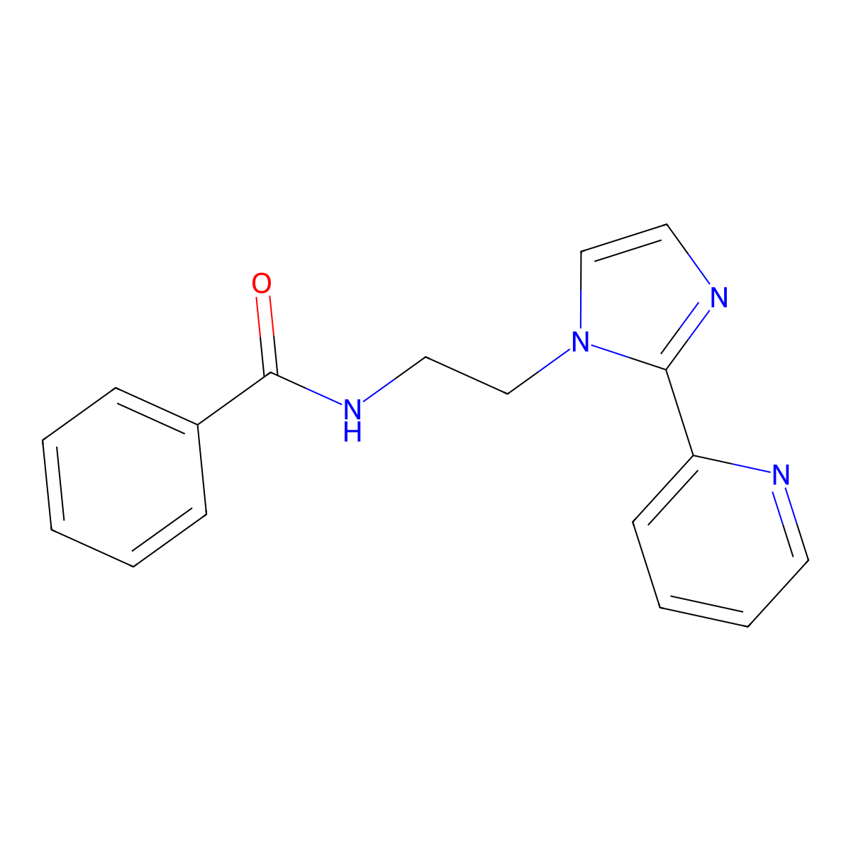 N-{2-[2-(pyridin-2-yl)-1H-imidazol-1-yl]ethyl}benzamide molecular structure, CAS 2034505-20-7
