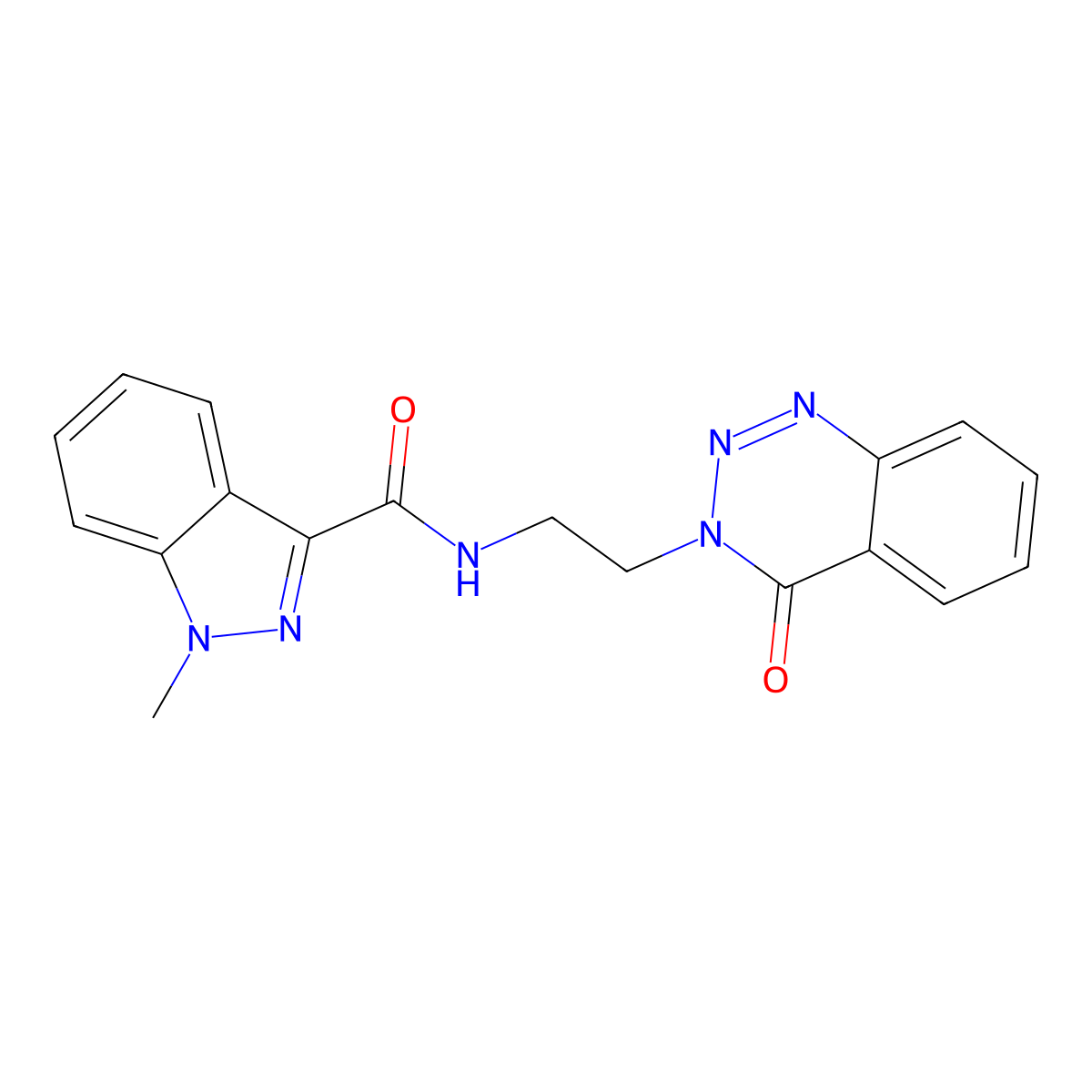 1-methyl-N-(2-(4-oxobenzo[d][1,2,3]triazin-3(4H)-yl)ethyl)-1H-indazole-3-carboxamide molecular structure, CAS 2034505-46-7