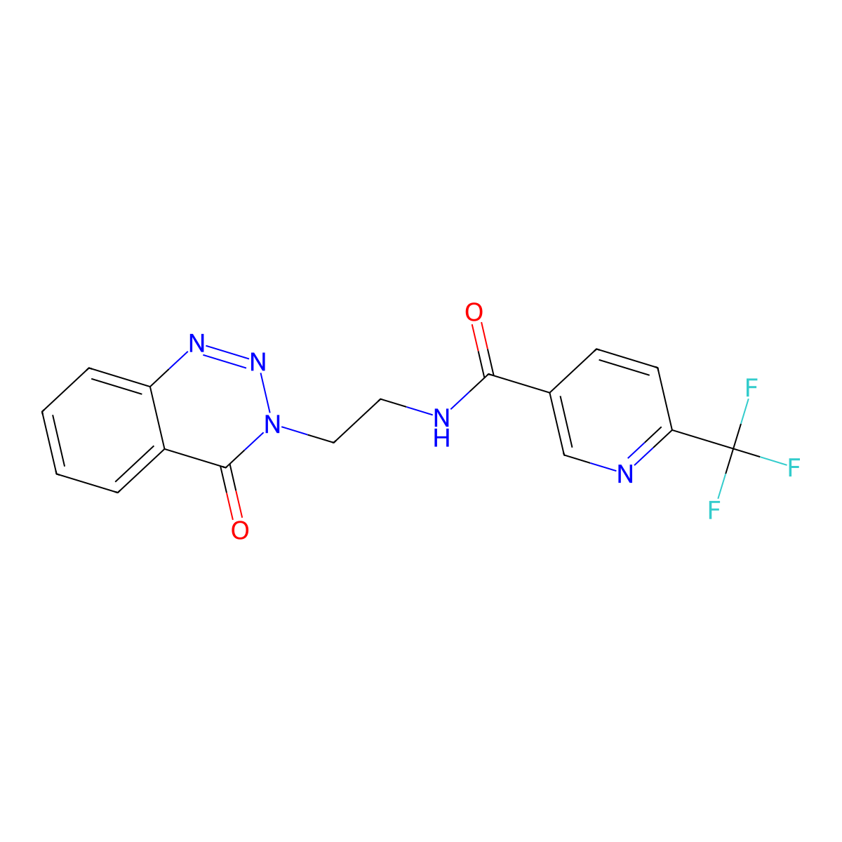 N-(2-(4-oxobenzo[d][1,2,3]triazin-3(4H)-yl)ethyl)-6-(trifluoromethyl)nicotinamide molecular structure, CAS 2034505-66-1