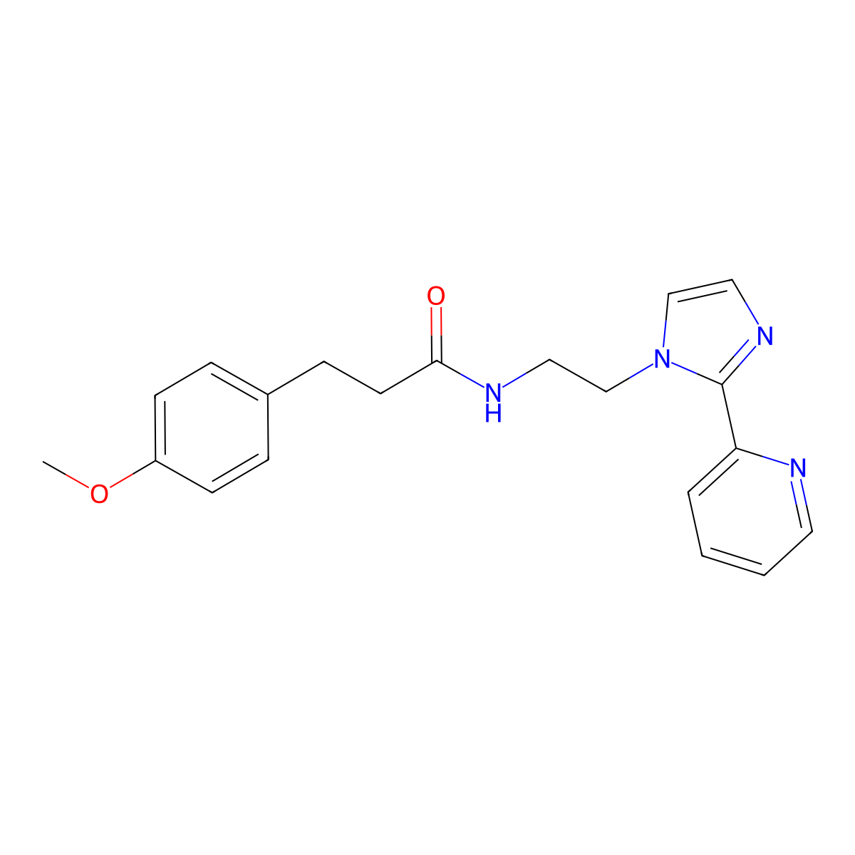 3-(4-methoxyphenyl)-N-{2-[2-(pyridin-2-yl)-1H-imidazol-1-yl]ethyl}propanamide molecular structure, CAS 2034505-68-3