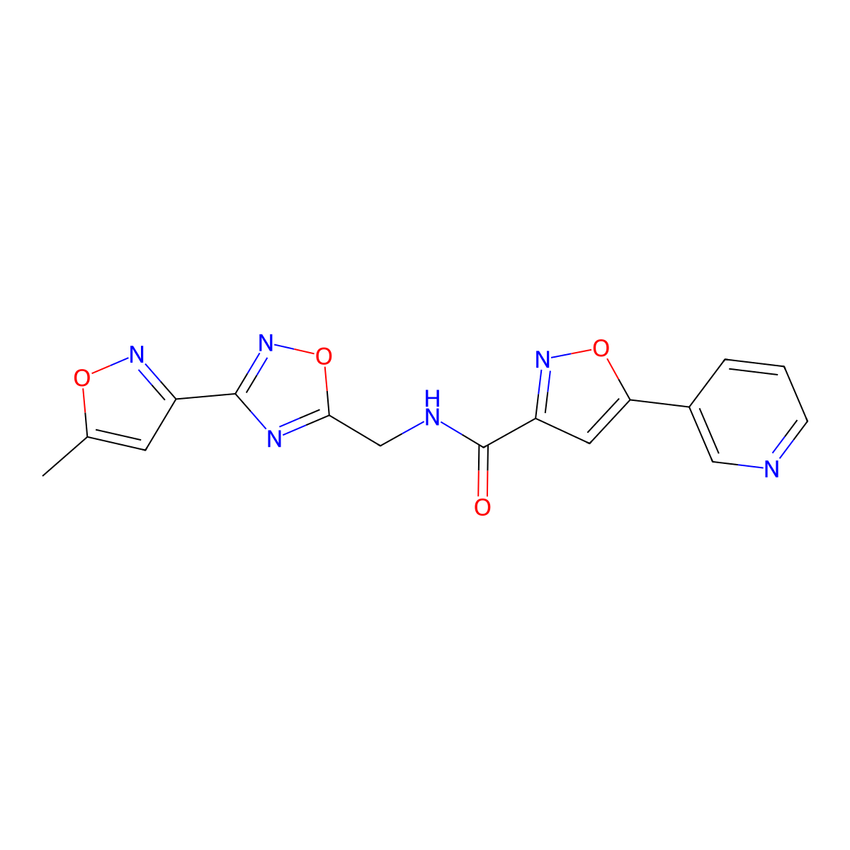 N-((3-(5-methylisoxazol-3-yl)-1,2,4-oxadiazol-5-yl)methyl)-5-(pyridin-3-yl)isoxazole-3-carboxamide molecular structure, CAS 2034505-79-6