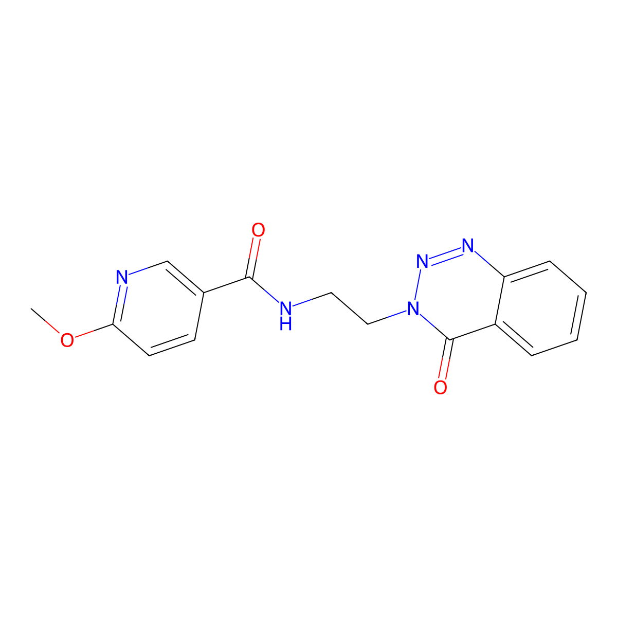 6-methoxy-N-(2-(4-oxobenzo[d][1,2,3]triazin-3(4H)-yl)ethyl)nicotinamide molecular structure, CAS 2034505-83-2