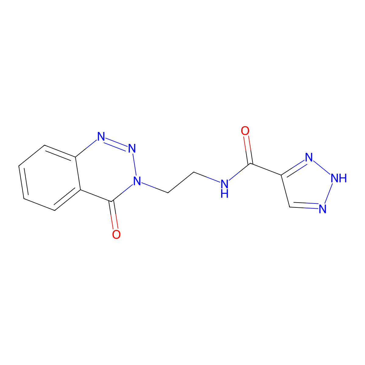 N-(2-(4-oxobenzo[d][1,2,3]triazin-3(4H)-yl)ethyl)-1H-1,2,3-triazole-5-carboxamide molecular structure, CAS 2034506-06-2