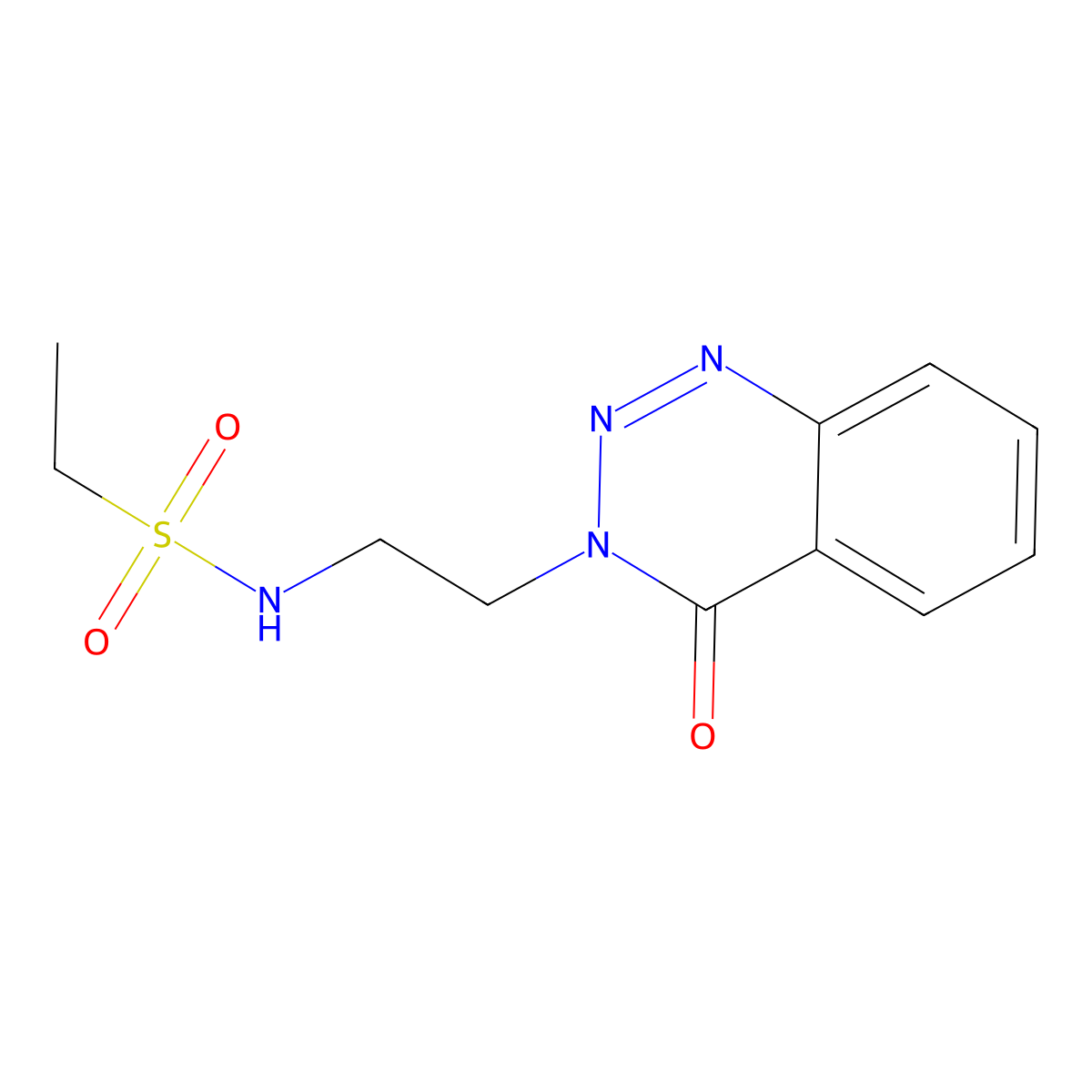 N-(2-(4-oxobenzo[d][1,2,3]triazin-3(4H)-yl)ethyl)ethanesulfonamide molecular structure, CAS 2034506-12-0
