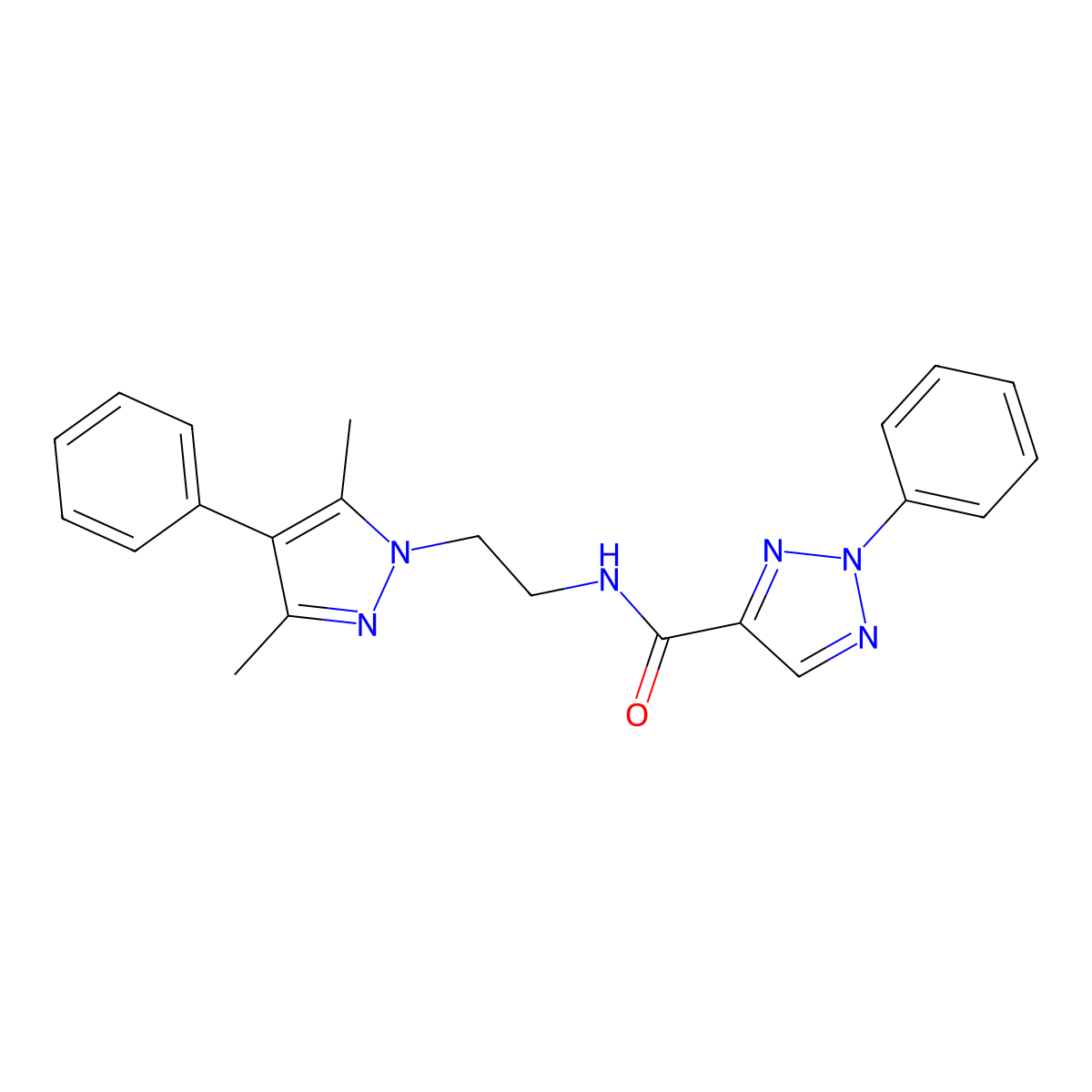 N-[2-(3,5-dimethyl-4-phenyl-1H-pyrazol-1-yl)ethyl]-2-phenyl-2H-1,2,3-triazole-4-carboxamide molecular structure, CAS 2034506-14-2