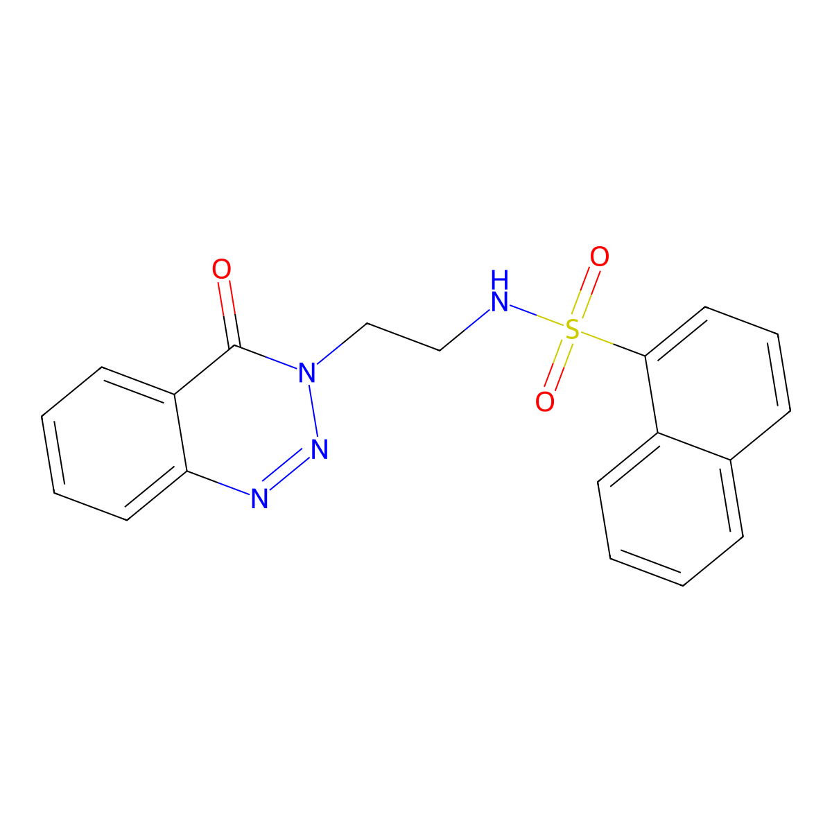 N-(2-(4-oxobenzo[d][1,2,3]triazin-3(4H)-yl)ethyl)naphthalene-1-sulfonamide molecular structure, CAS 2034506-27-7