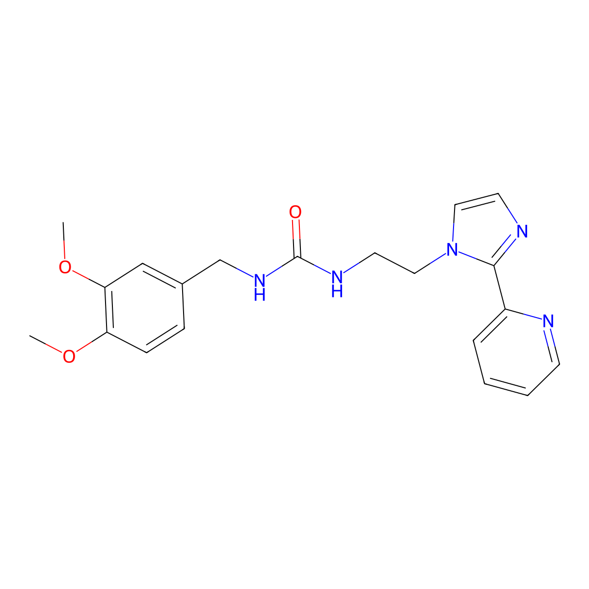 1-(3,4-dimethoxybenzyl)-3-(2-(2-(pyridin-2-yl)-1H-imidazol-1-yl)ethyl)urea molecular structure, CAS 2034506-35-7