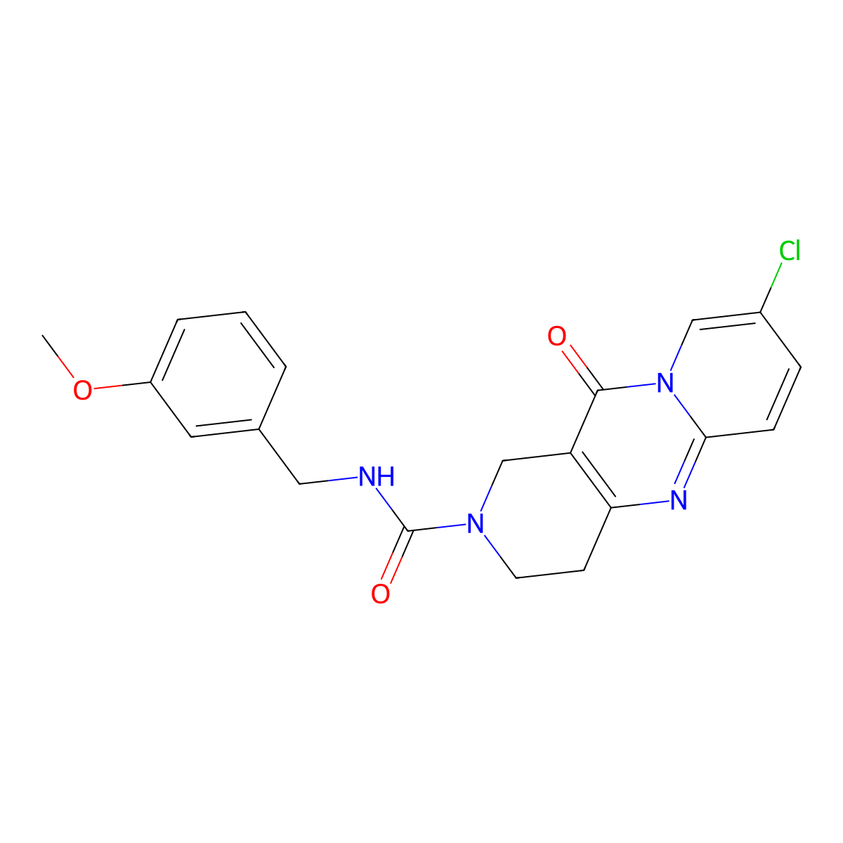 8-chloro-N-(3-methoxybenzyl)-11-oxo-3,4-dihydro-1H-dipyrido[1,2-a:4',3'-d]pyrimidine-2(11H)-carboxamide molecular structure, CAS 2034506-84-6