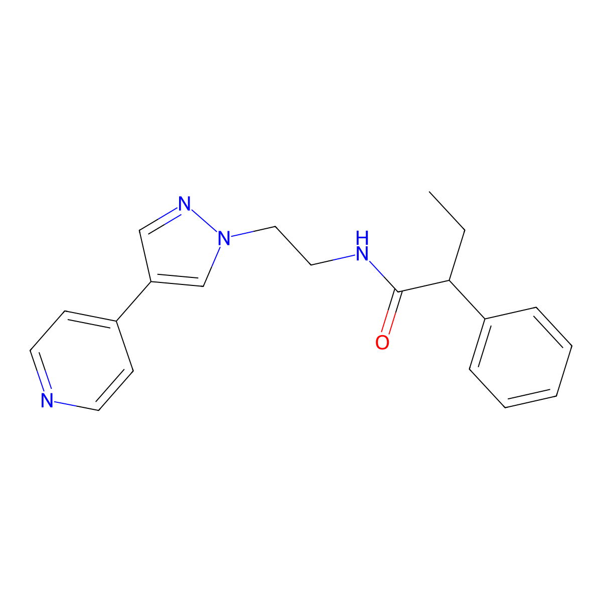 2-phenyl-N-{2-[4-(pyridin-4-yl)-1H-pyrazol-1-yl]ethyl}butanamide molecular structure, CAS 2034507-17-8