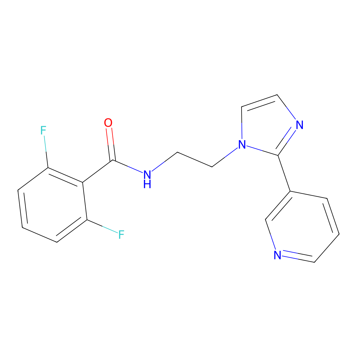 2,6-difluoro-N-{2-[2-(pyridin-3-yl)-1H-imidazol-1-yl]ethyl}benzamide molecular structure, CAS 2034507-19-0