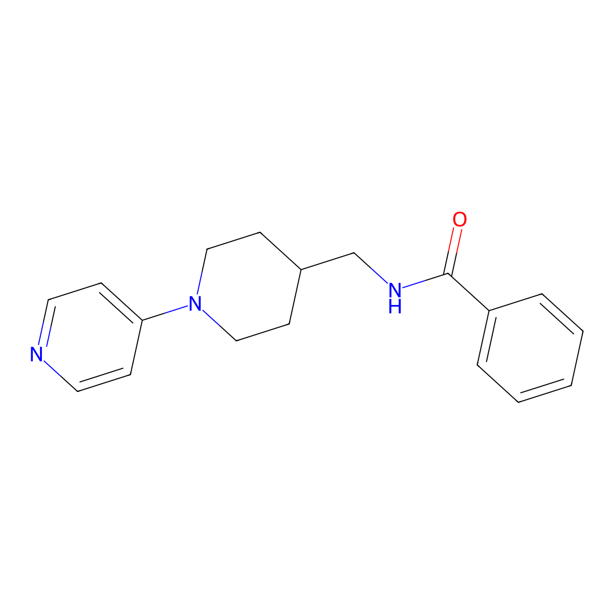 N-((1-(pyridin-4-yl)piperidin-4-yl)methyl)benzamide molecular structure, CAS 2034507-50-9