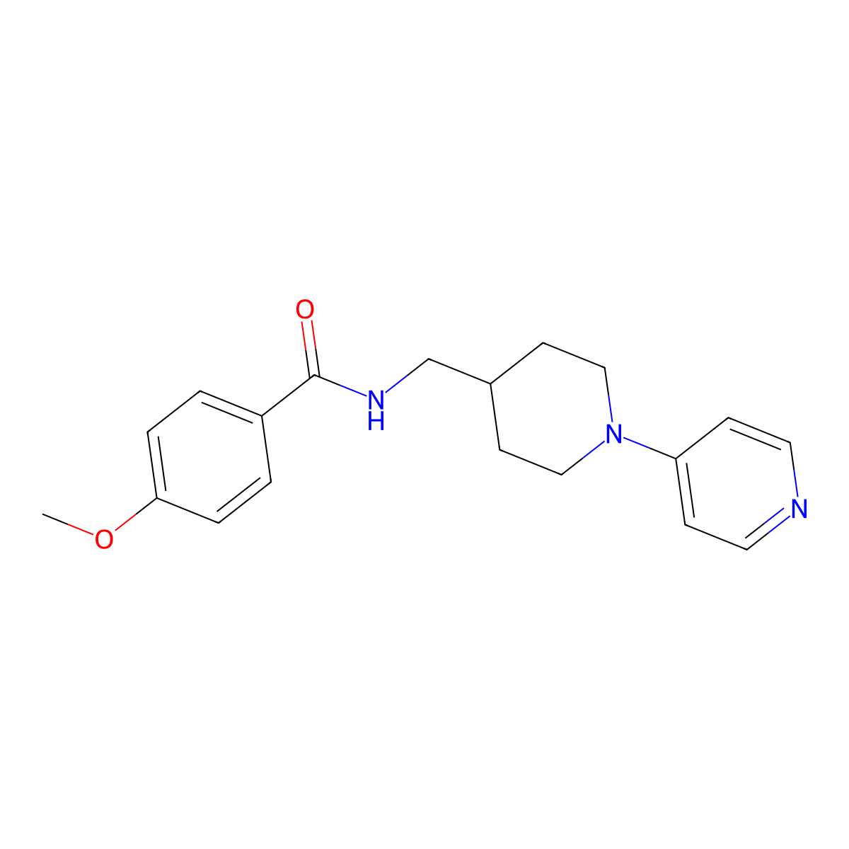 4-methoxy-N-{[1-(pyridin-4-yl)piperidin-4-yl]methyl}benzamide molecular structure, CAS 2034507-67-8