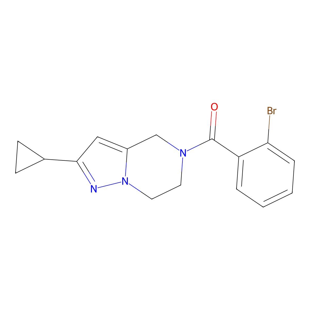 (2-bromophenyl)(2-cyclopropyl-6,7-dihydropyrazolo[1,5-a]pyrazin-5(4H)-yl)methanone molecular structure, CAS 2034507-98-5