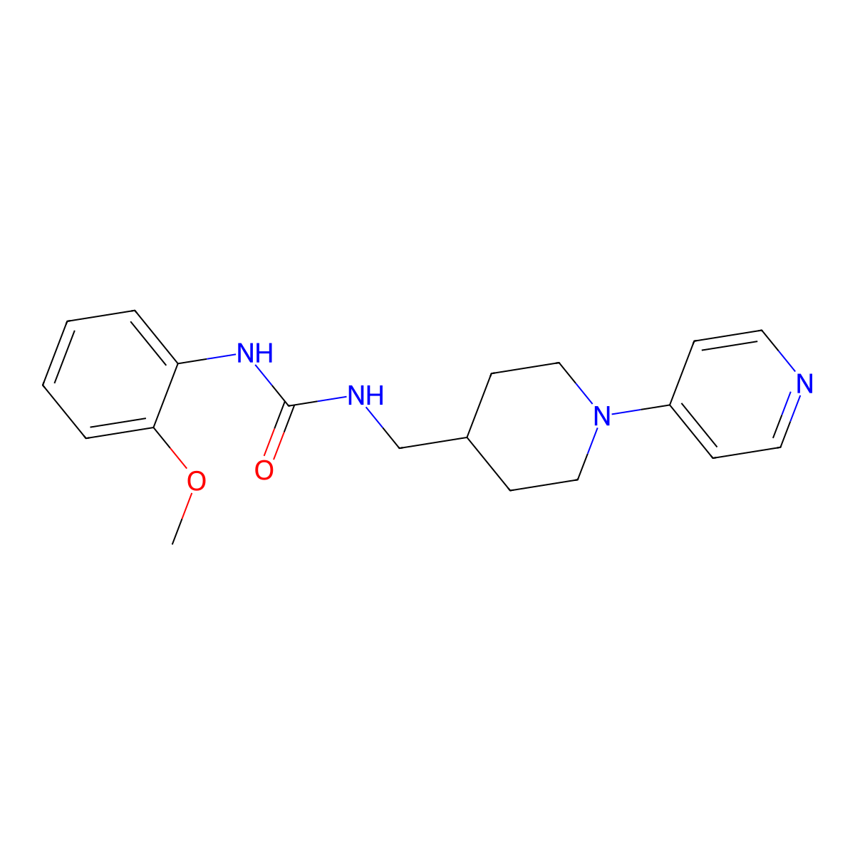 1-(2-Methoxyphenyl)-3-((1-(pyridin-4-yl)piperidin-4-yl)methyl)urea molecular structure, CAS 2034508-46-6