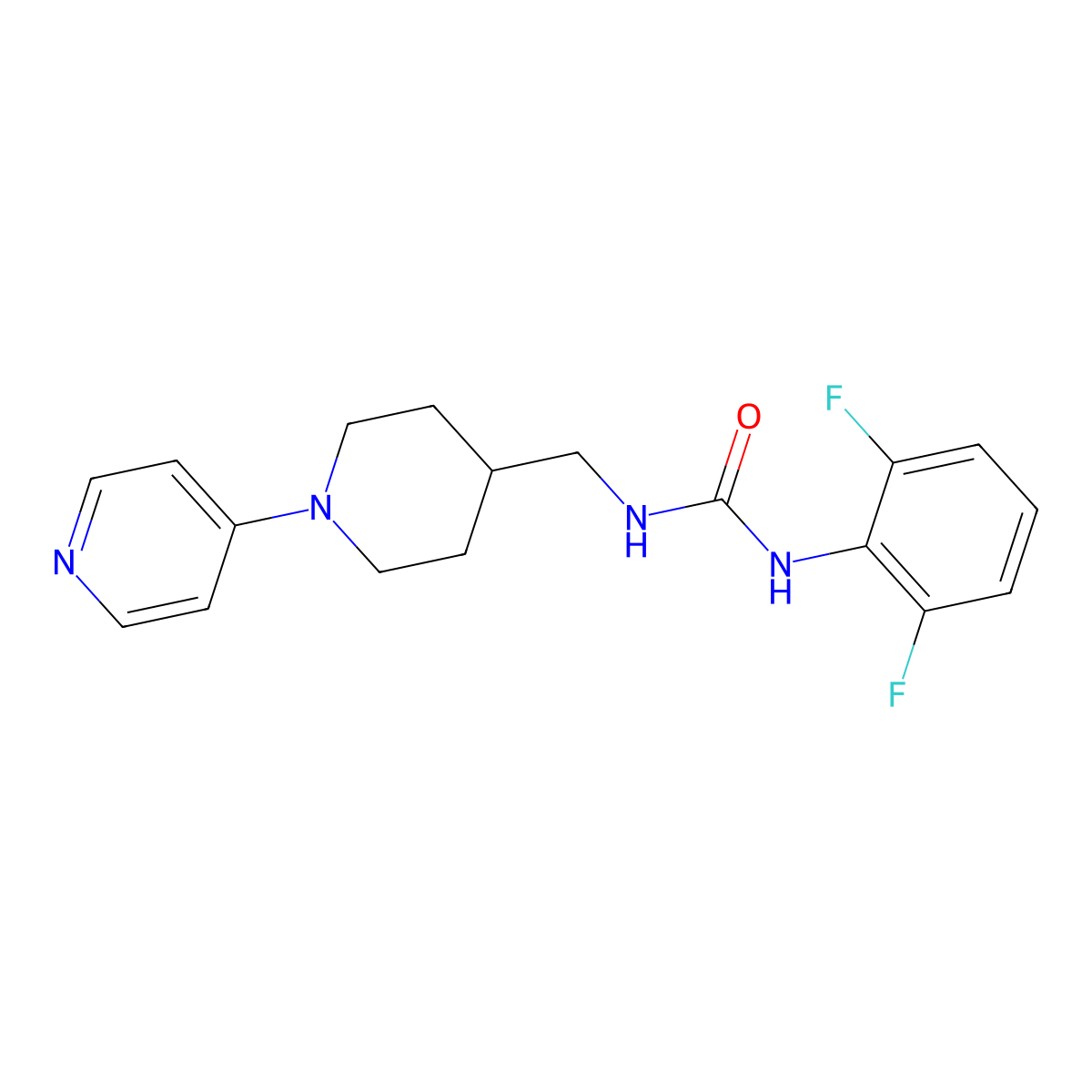 1-(2,6-Difluorophenyl)-3-((1-(pyridin-4-yl)piperidin-4-yl)methyl)urea molecular structure, CAS 2034508-52-4