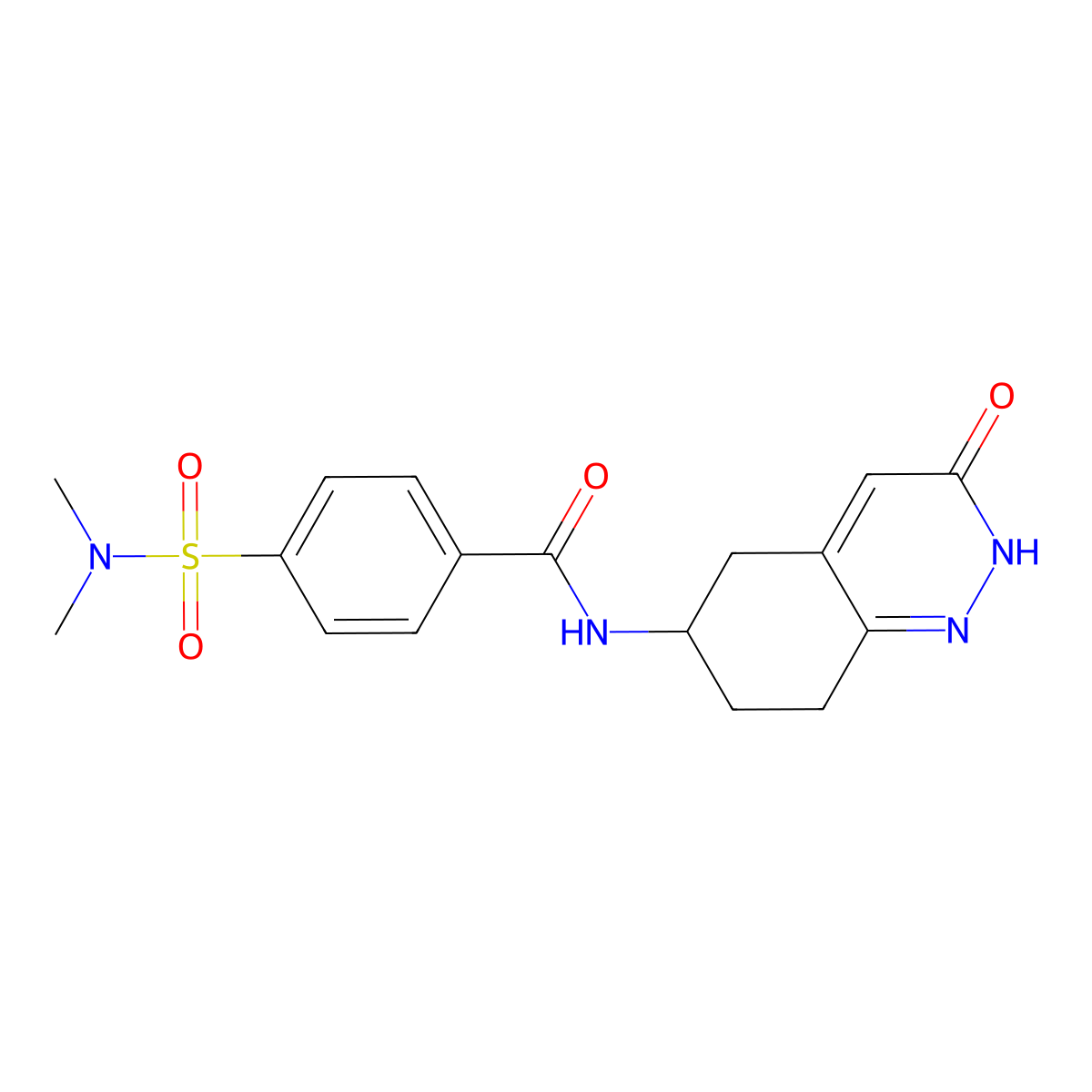 4-(N,N-dimethylsulfamoyl)-N-(3-oxo-2,3,5,6,7,8-hexahydrocinnolin-6-yl)benzamide molecular structure, CAS 2034508-85-3