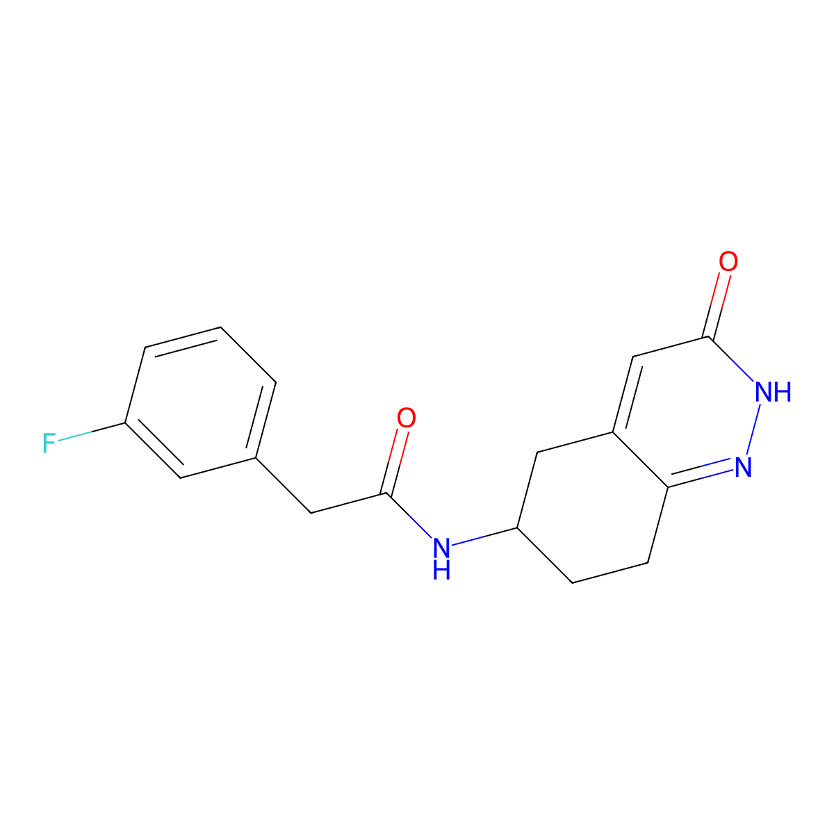 2-(3-fluorophenyl)-N-(3-oxo-2,3,5,6,7,8-hexahydrocinnolin-6-yl)acetamide molecular structure, CAS 2034509-33-4