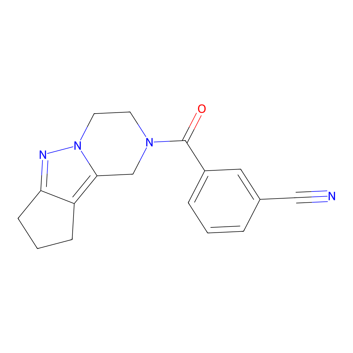 3-{7,8,11-Triazatricyclo[6.4.0.0^{2,6}]dodeca-1,6-diene-11-carbonyl}benzonitrile molecular structure, CAS 2034509-51-6