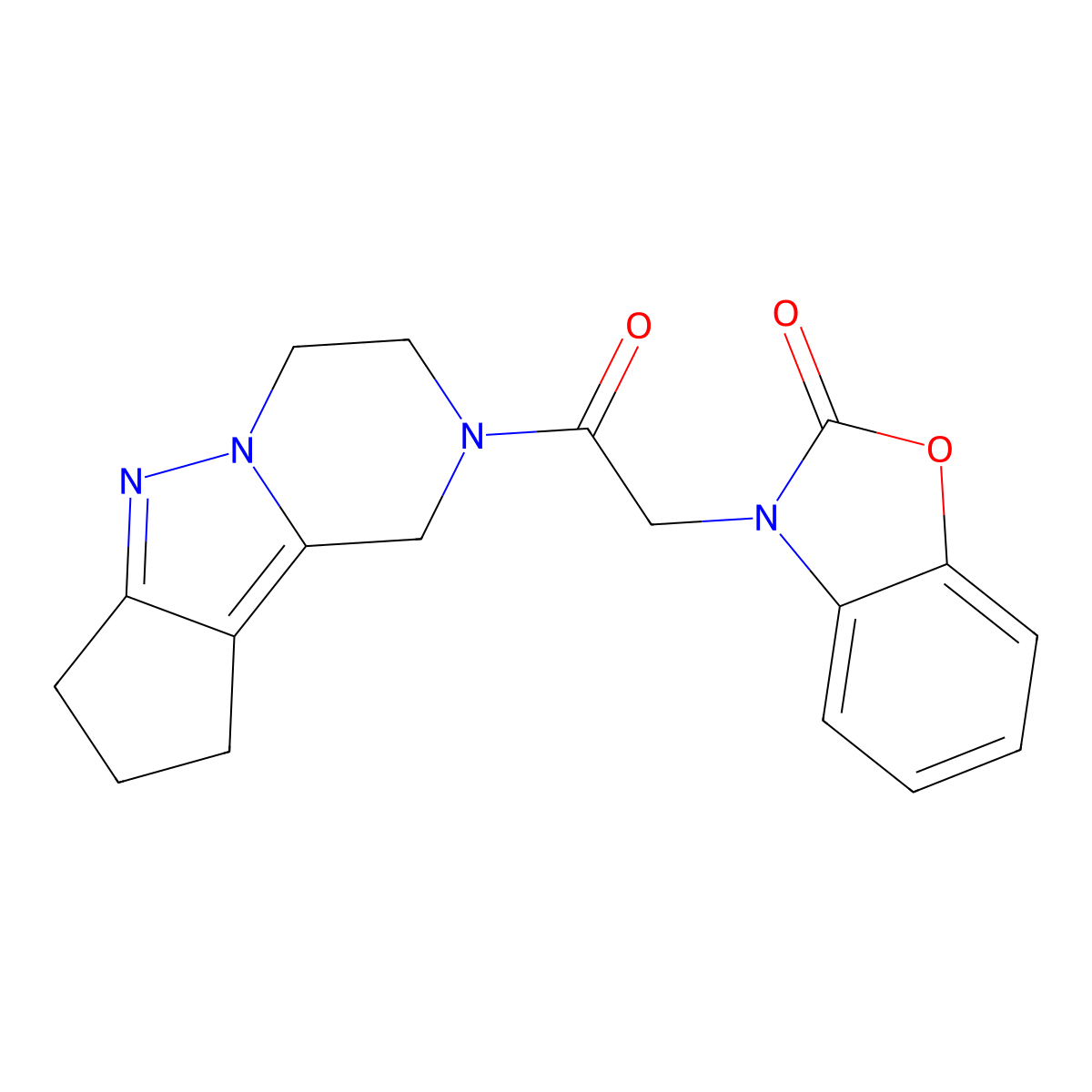 3-(2-oxo-2-(3,4,8,9-tetrahydro-1H-cyclopenta[3,4]pyrazolo[1,5-a]pyrazin-2(7H)-yl)ethyl)benzo[d]oxazol-2(3H)-one molecular structure, CAS 2034509-63-0
