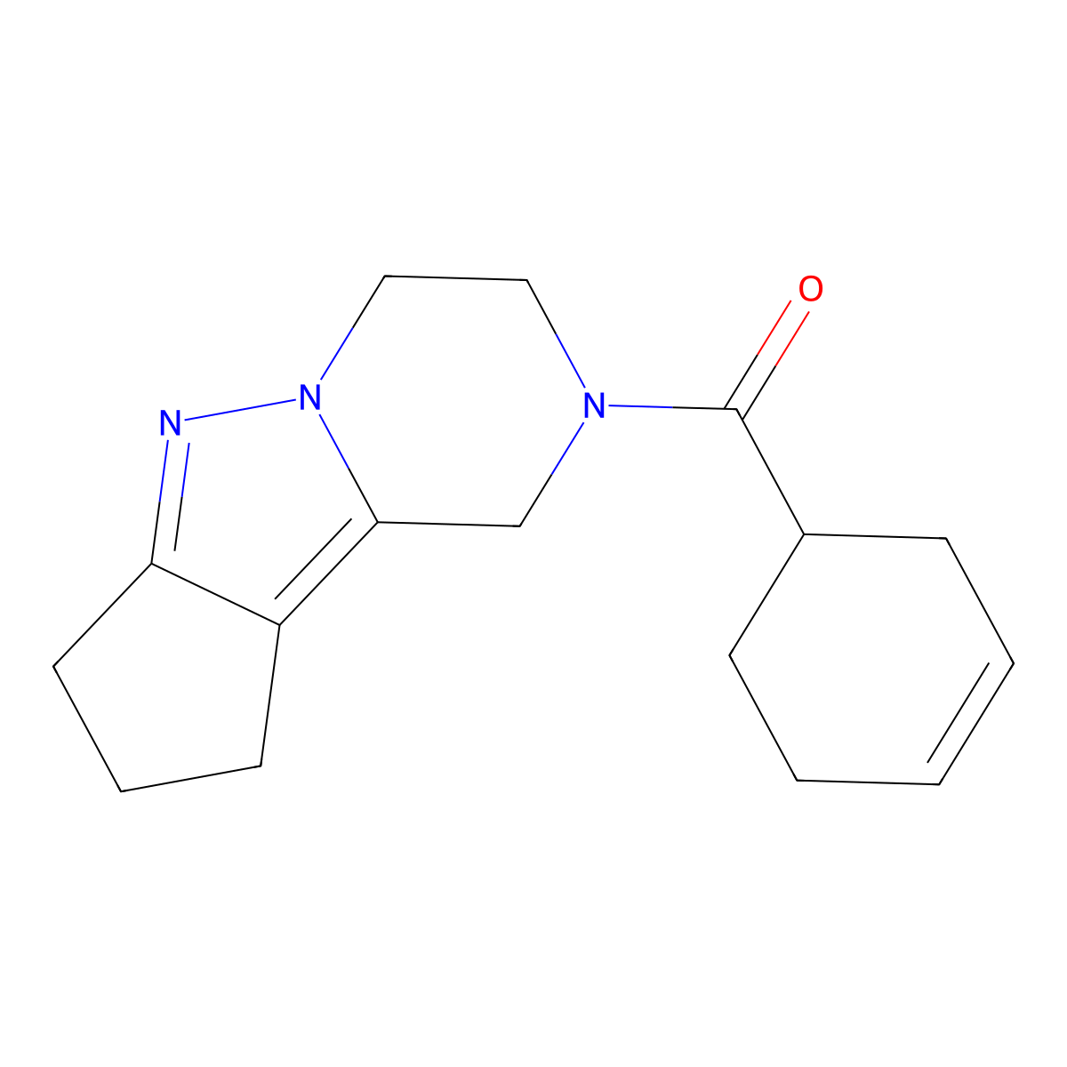 cyclohex-3-en-1-yl(3,4,8,9-tetrahydro-1H-cyclopenta[3,4]pyrazolo[1,5-a]pyrazin-2(7H)-yl)methanone molecular structure, CAS 2034509-75-4