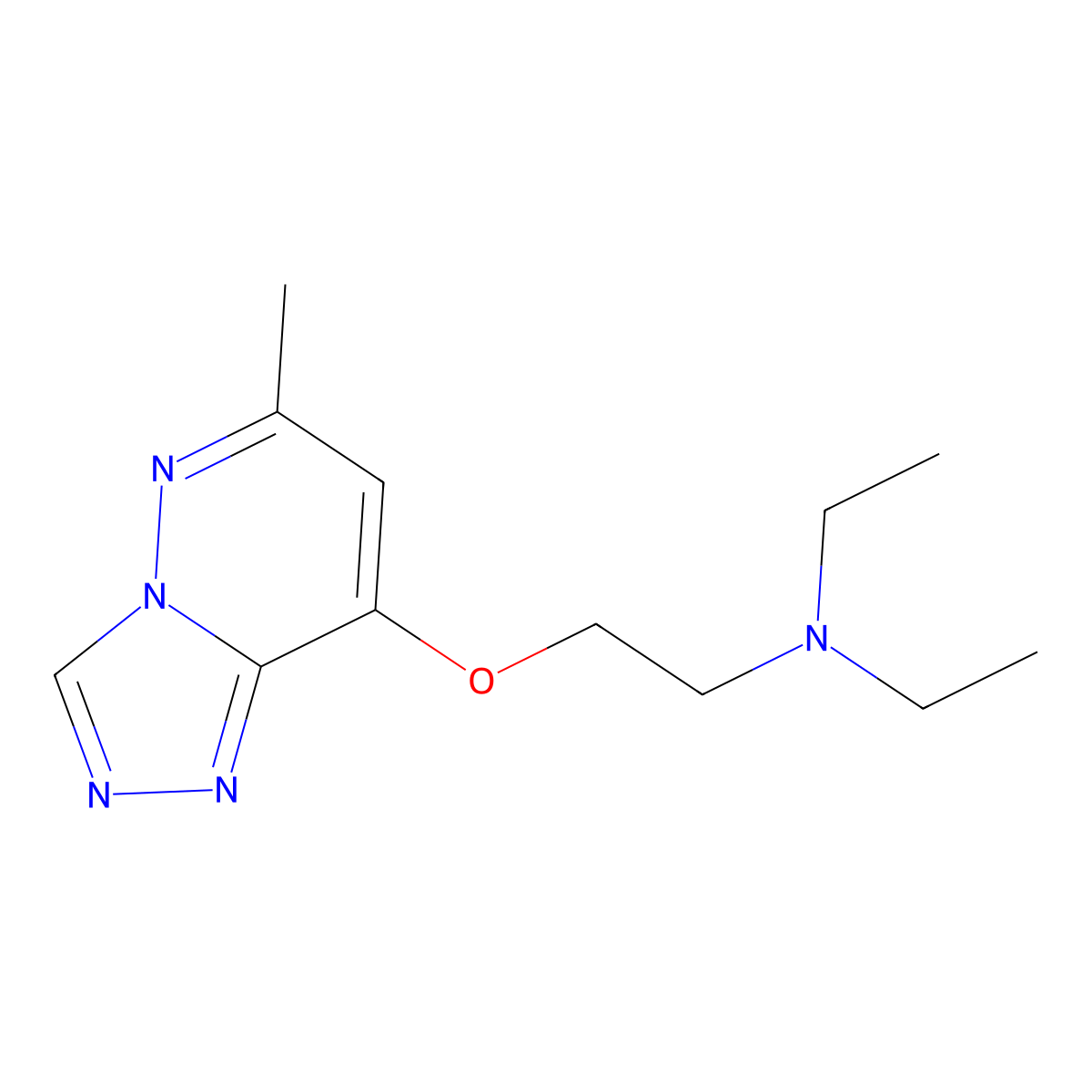 N,N-diethyl-2-((6-methyl-[1,2,4]triazolo[4,3-b]pyridazin-8-yl)oxy)ethanamine molecular structure, CAS 2034509-78-7