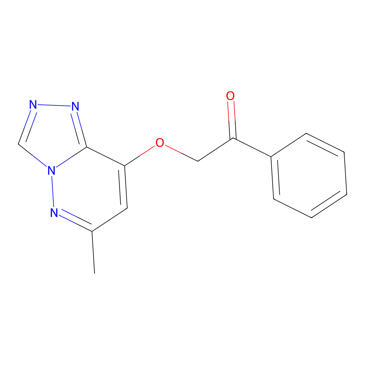 2-({6-Methyl-[1,2,4]triazolo[4,3-b]pyridazin-8-yl}oxy)-1-phenylethan-1-one molecular structure, CAS 2034509-87-8