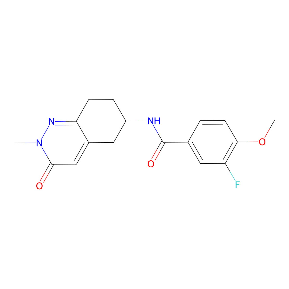 3-fluoro-4-methoxy-N-(2-methyl-3-oxo-2,3,5,6,7,8-hexahydrocinnolin-6-yl)benzamide molecular structure, CAS 2034509-92-5