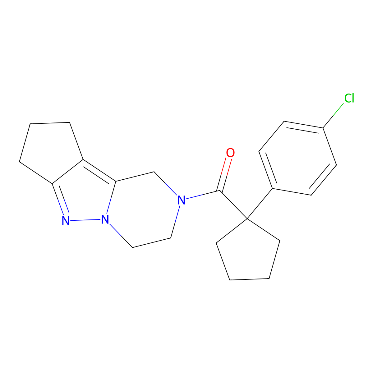 11-[1-(4-Chlorophenyl)cyclopentanecarbonyl]-7,8,11-triazatricyclo[6.4.0.0^{2,6}]dodeca-1,6-diene molecular structure, CAS 2034509-96-9