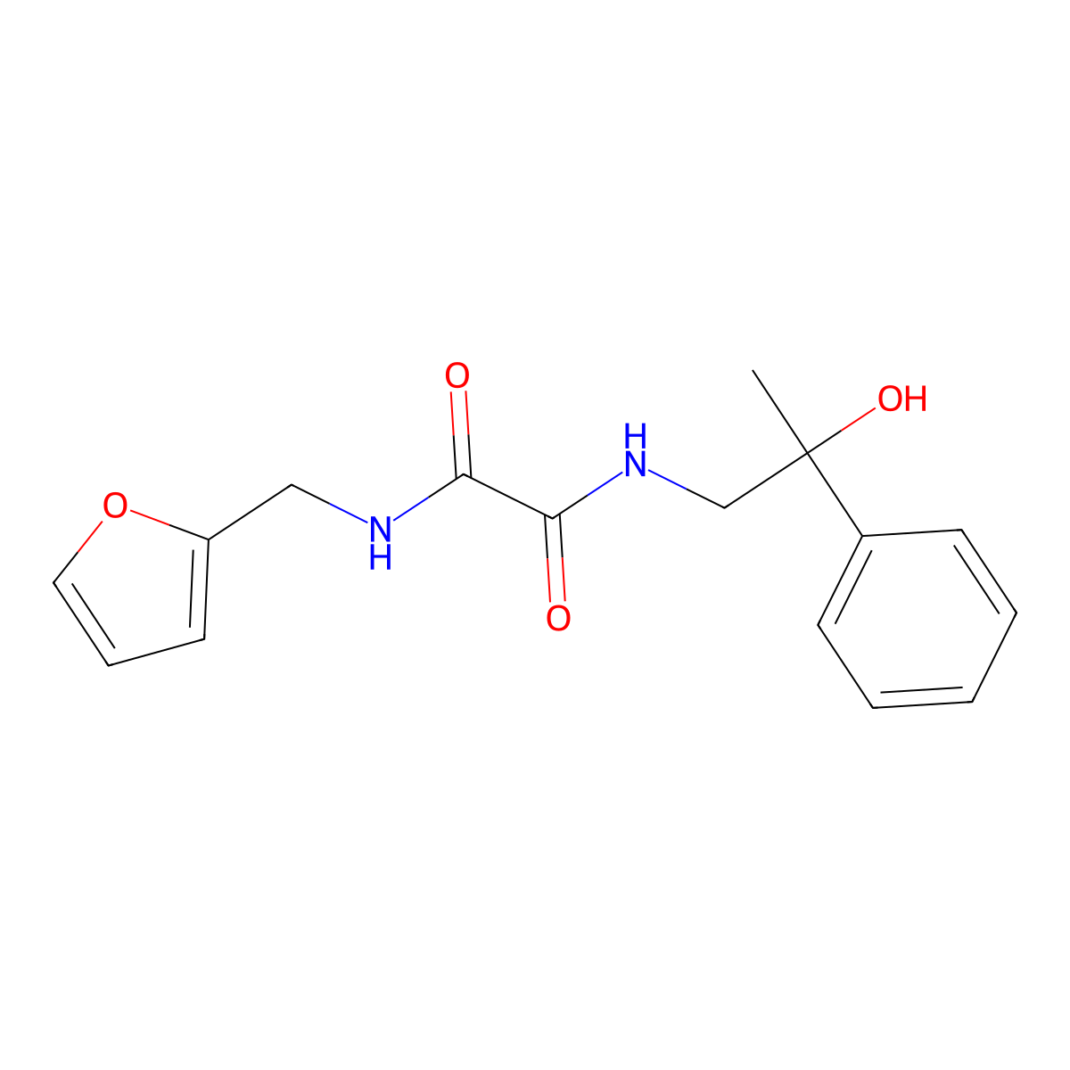 N1-(furan-2-ylmethyl)-N2-(2-hydroxy-2-phenylpropyl)oxalamide molecular structure, CAS 2034509-98-1